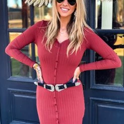 Active Basic The Fresno Dress In Rust