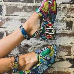 Gypsy Waltz Shoes Clarksville Colorful Snake Wedges